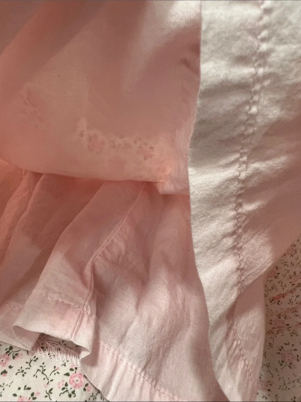 Gymboree pink smocked bodice floral cotton dress 6-12 months